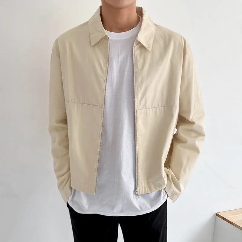 Clean-Cut Zip Casual Jacket