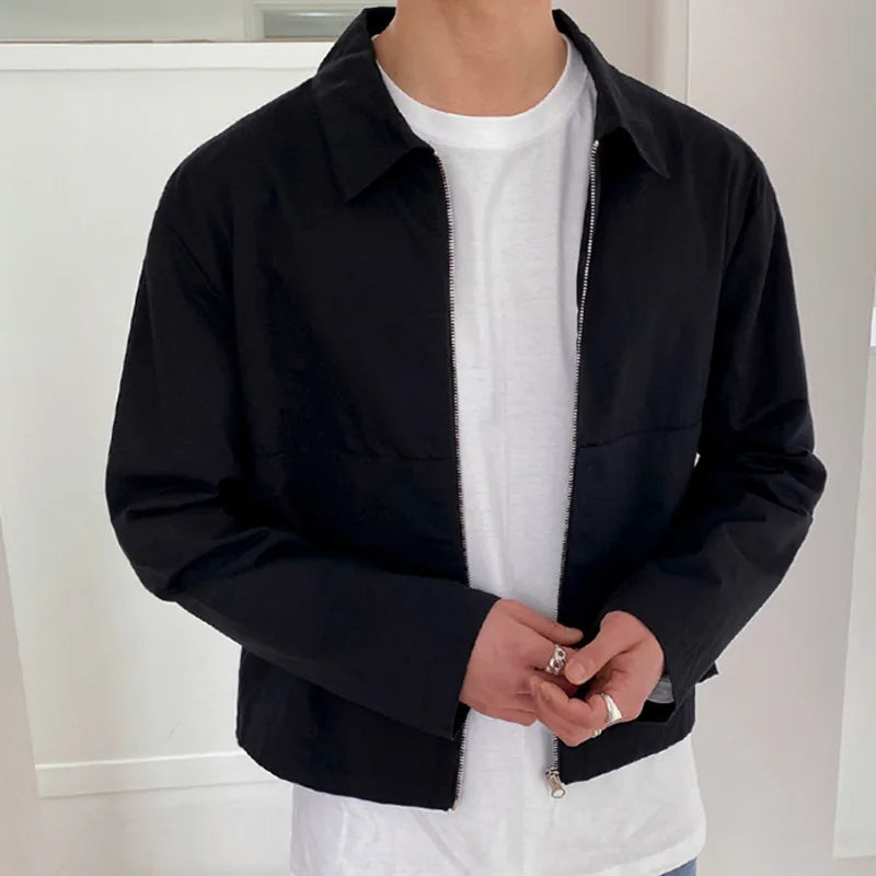 Clean-Cut Zip Casual Jacket