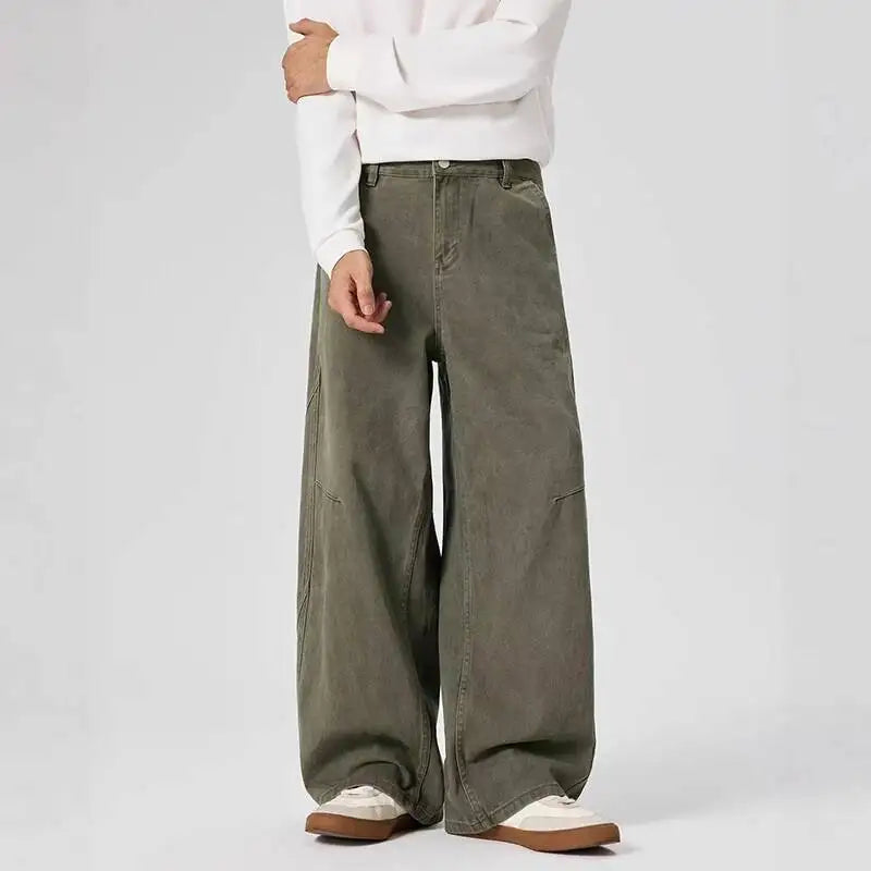 Vintage Drape Baggy Straight Jeans