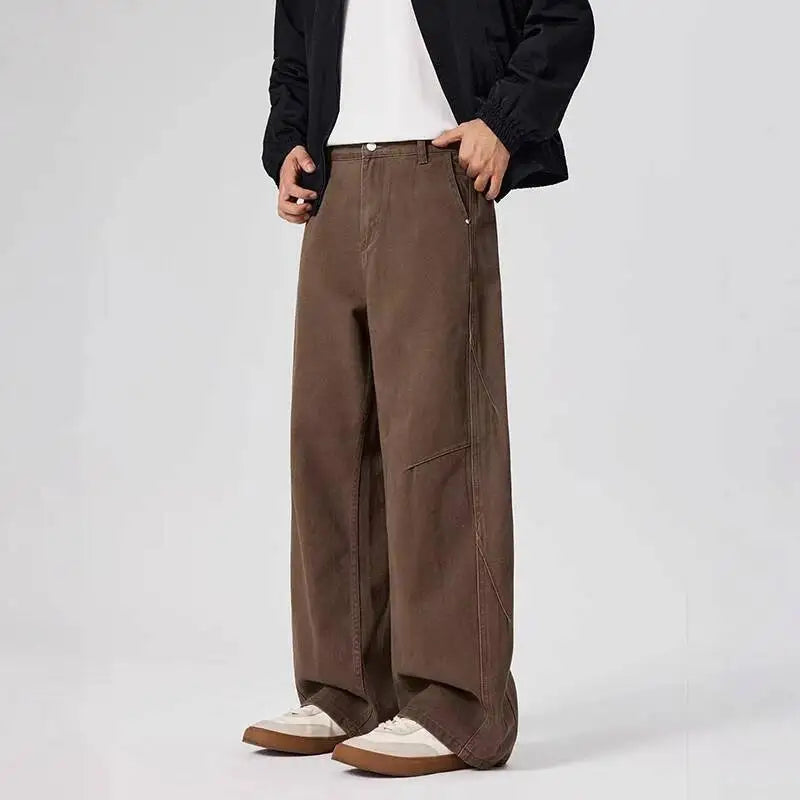 Vintage Drape Baggy Straight Jeans