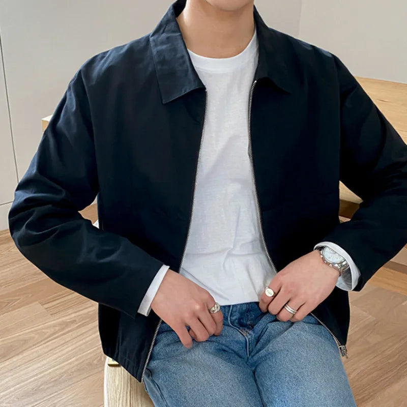 Clean-Cut Zip Casual Jacket