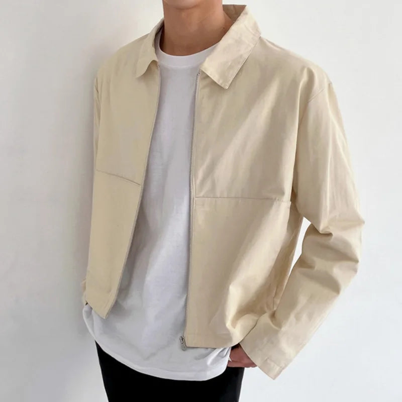 Clean-Cut Zip Casual Jacket