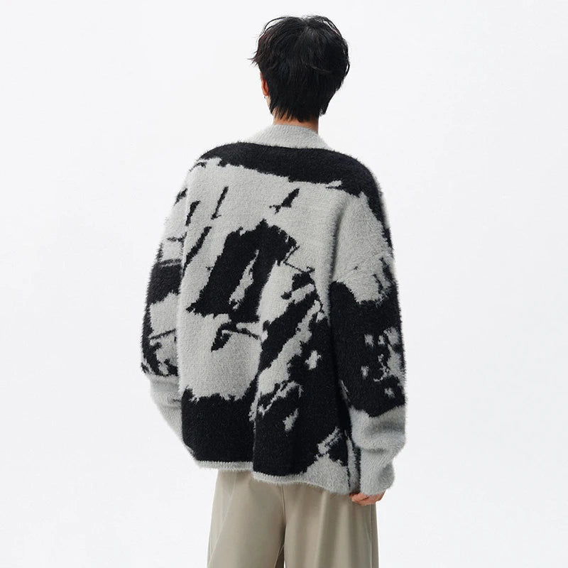 Jacquard Print Cardigan