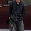 Dark Grey Textured Relaxed Shirt