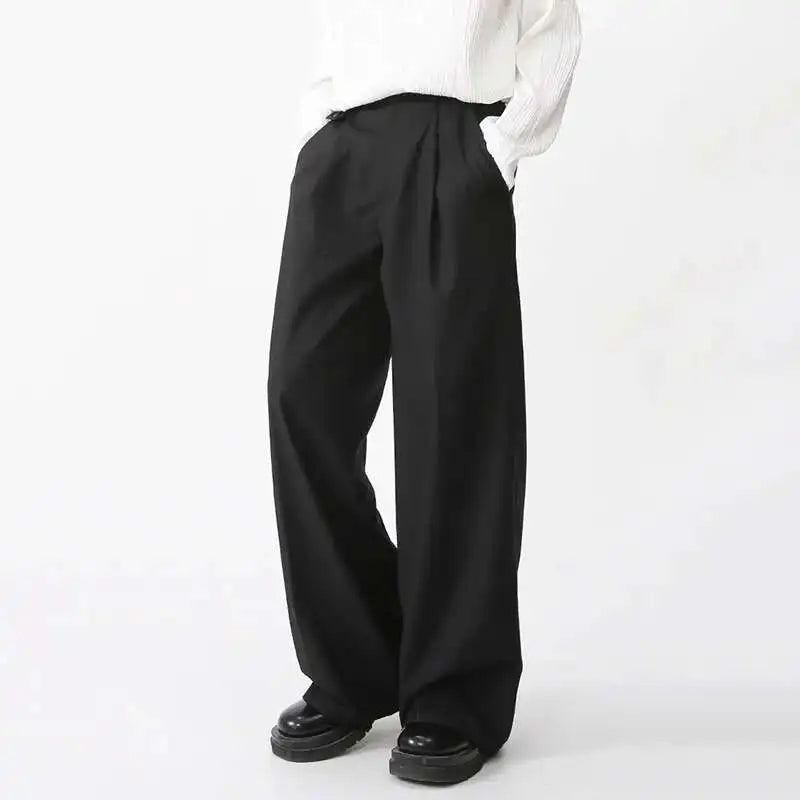 Relaxed Straight-Leg Suit Trousers