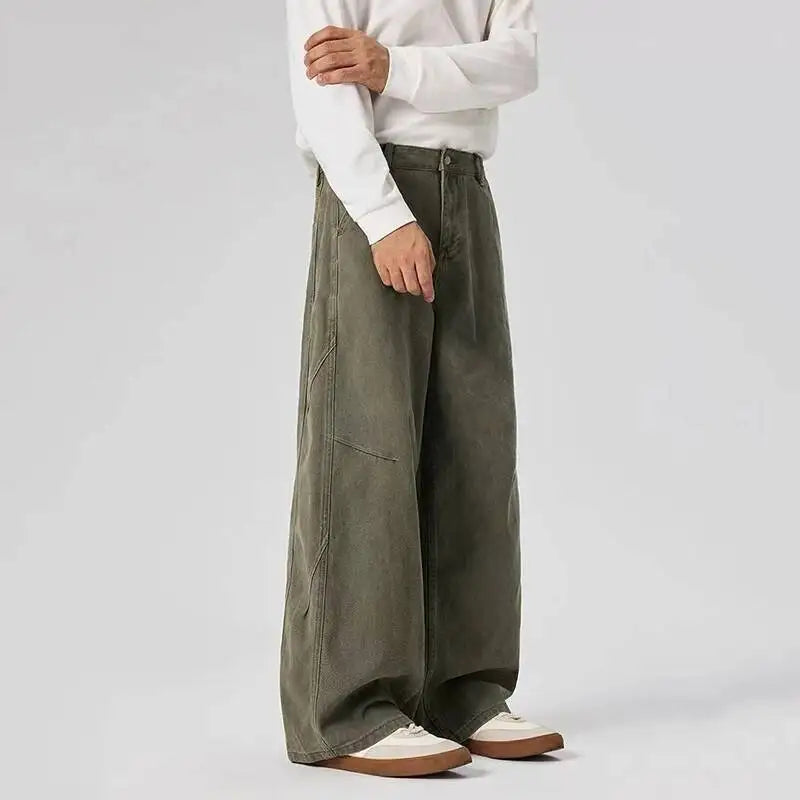 Vintage Drape Baggy Straight Jeans