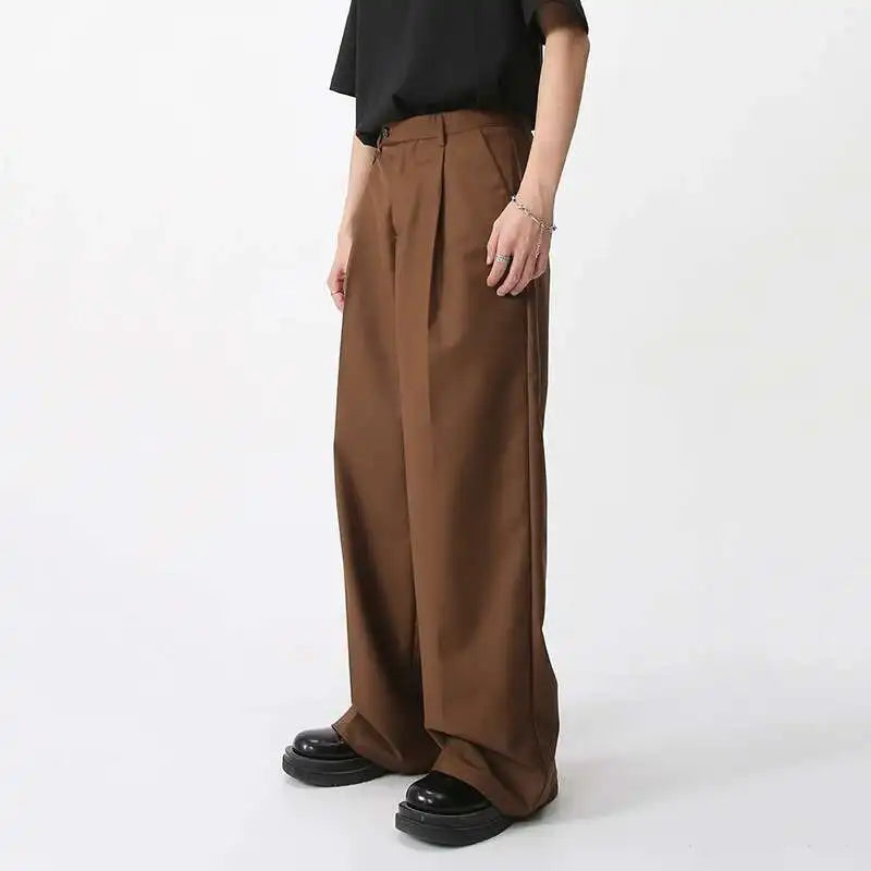 Relaxed Straight-Leg Suit Trousers