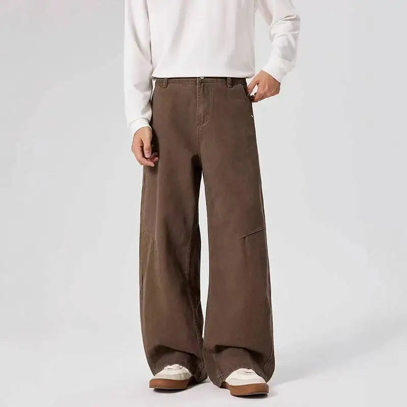Vintage Drape Baggy Straight Jeans